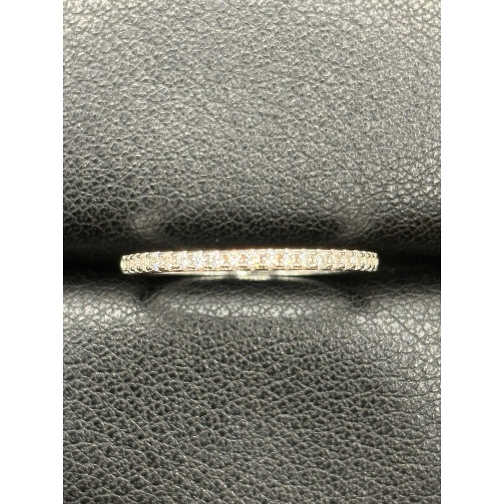 EUC Sterling Silver Cubic Zirconia Bad Ring Size 7 F24